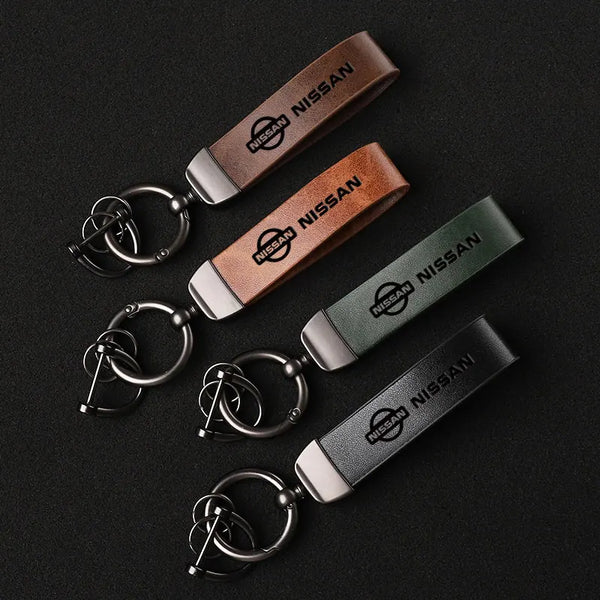 Leather Nissan Car Keychain