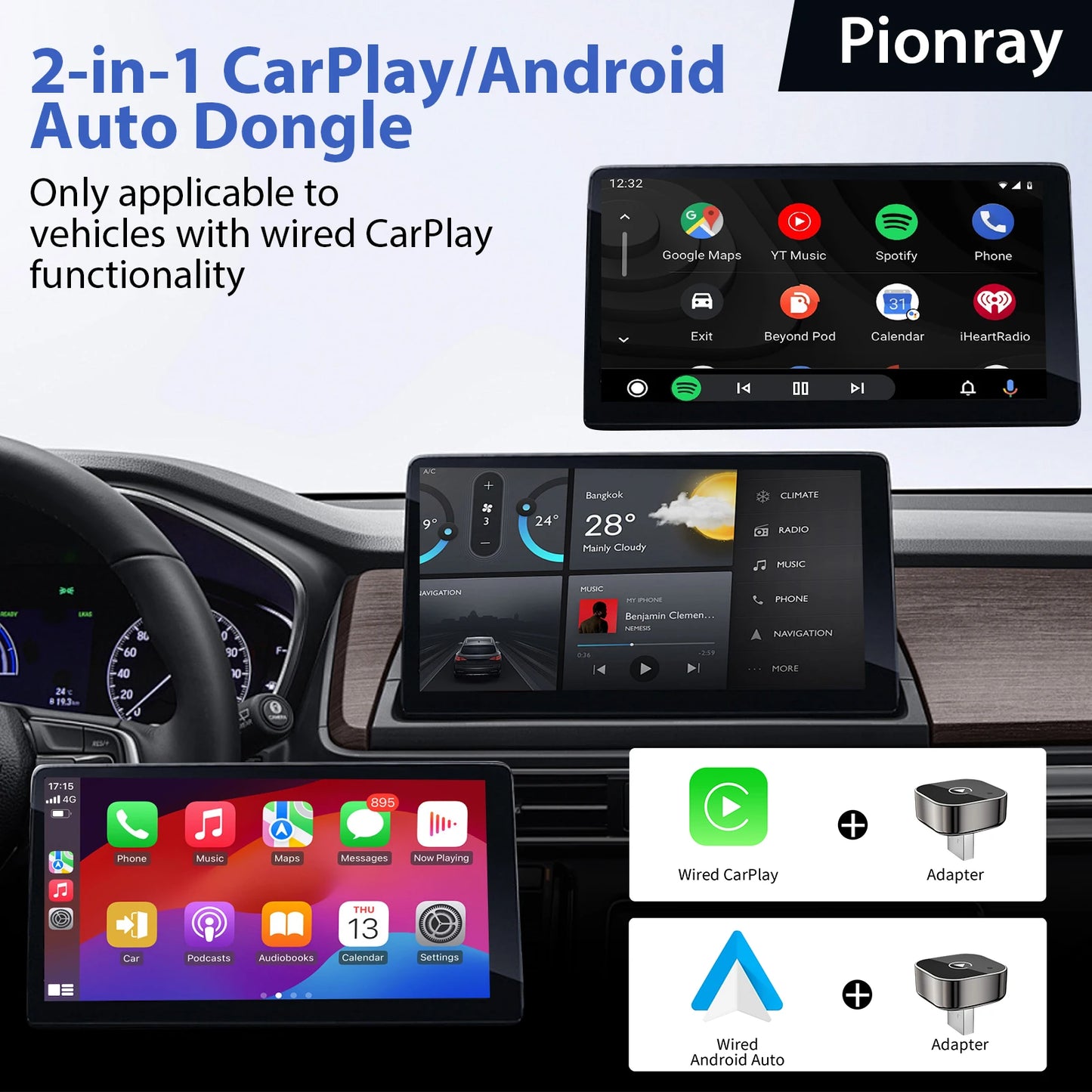 Wireless CarPlay Adapter&Android Auto