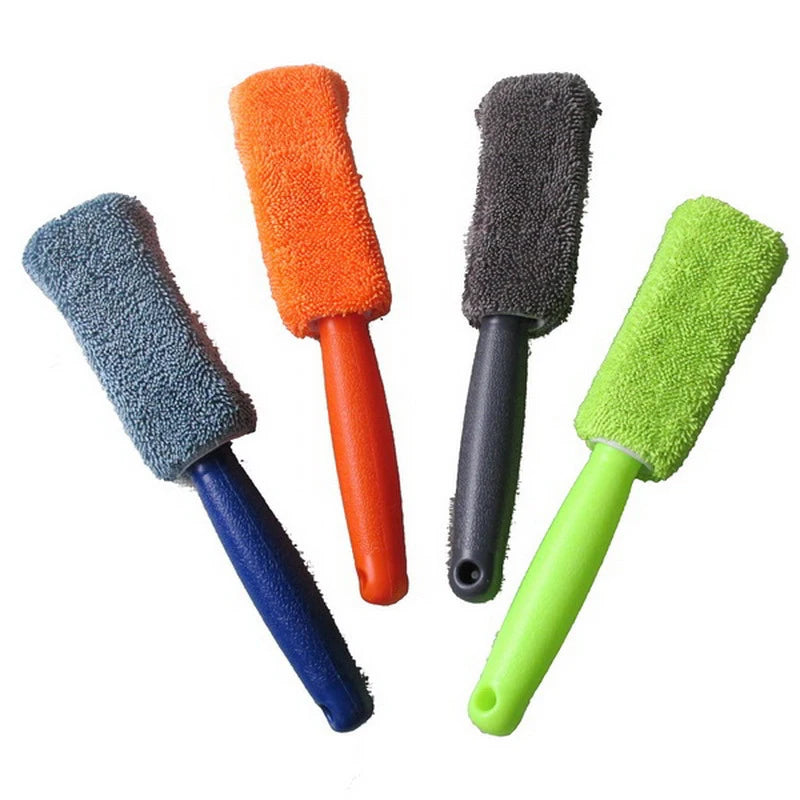 Cleaning Brush Microfiber Wash Wheel Detailing Car Tire Hub Long Handle Washing Tool for Car Trunk Motorcycle Auto Washing Tools