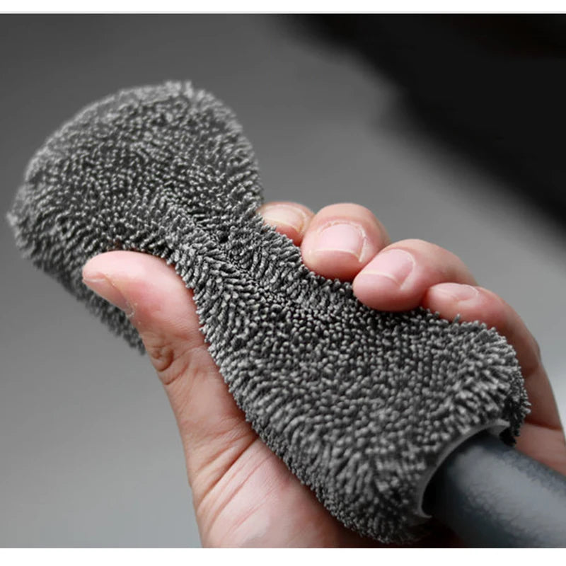 Cleaning Brush Microfiber Wash Wheel Detailing Car Tire Hub Long Handle Washing Tool for Car Trunk Motorcycle Auto Washing Tools
