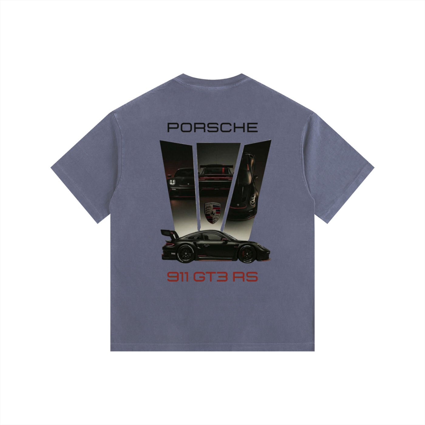 Vintage Washed Oversized Porsche 911 GT3RS Tee