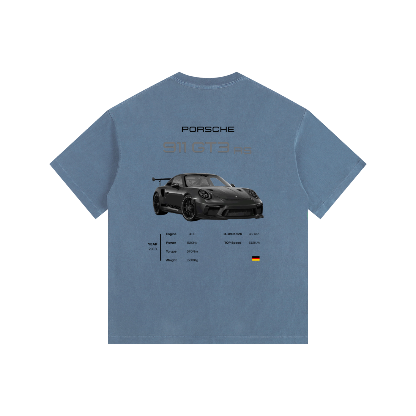 Vintage Washed Oversized GT3RS Tee