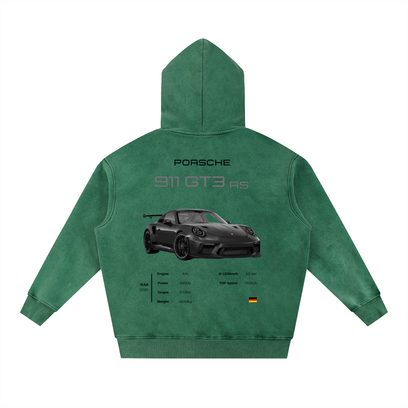 Porsche 911 Washed Oversize Hoodie