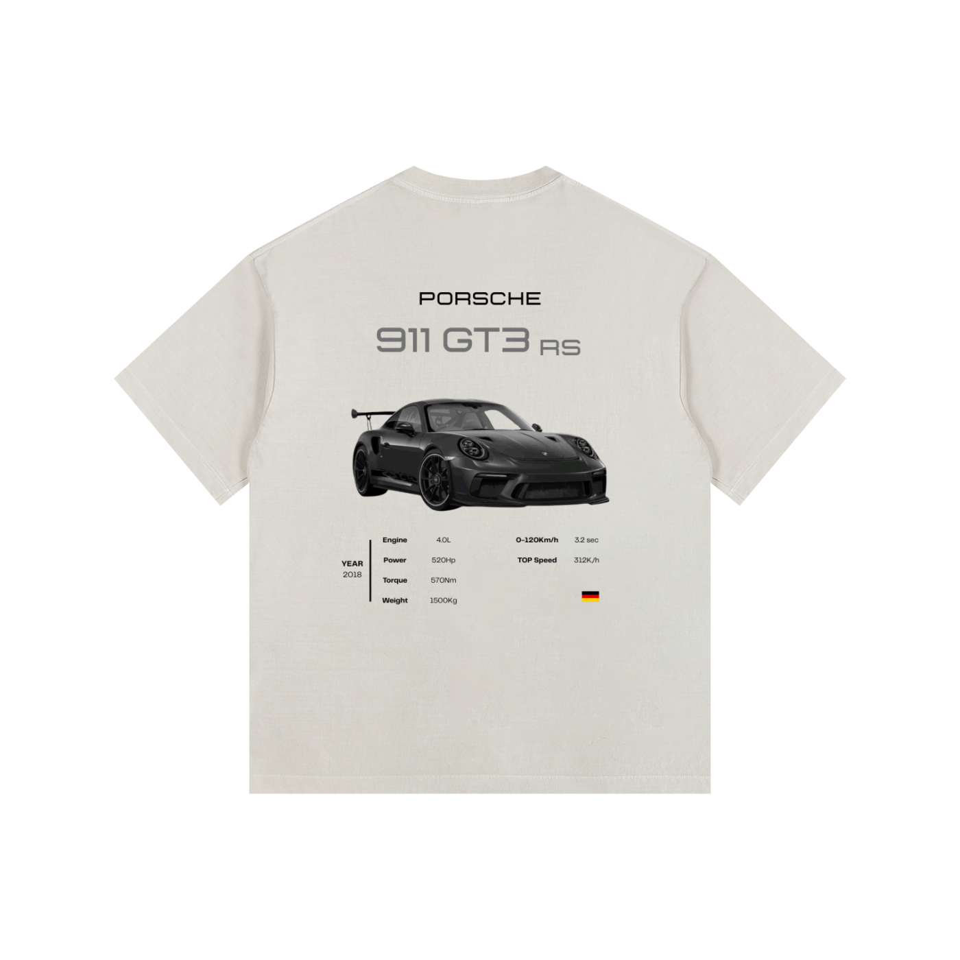 Vintage Washed Oversized GT3RS Tee