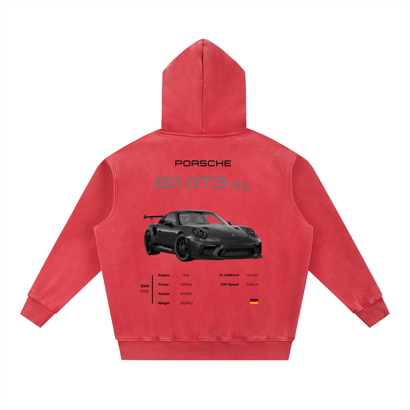 Porsche 911 Washed Oversize Hoodie