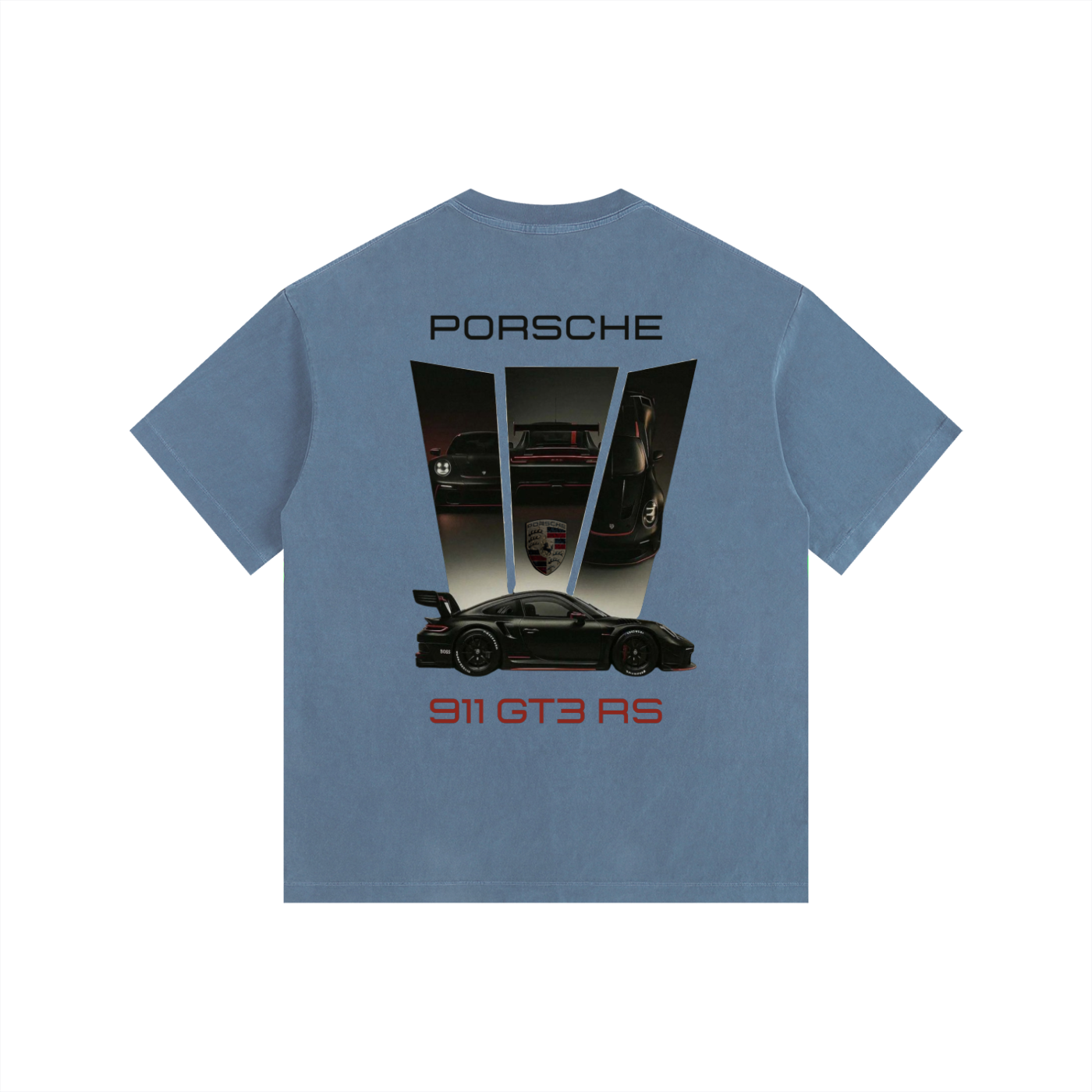 Vintage Washed Oversized Porsche 911 GT3RS Tee