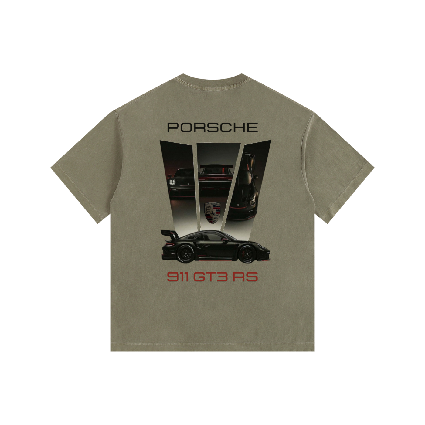 Vintage Washed Oversized Porsche 911 GT3RS Tee
