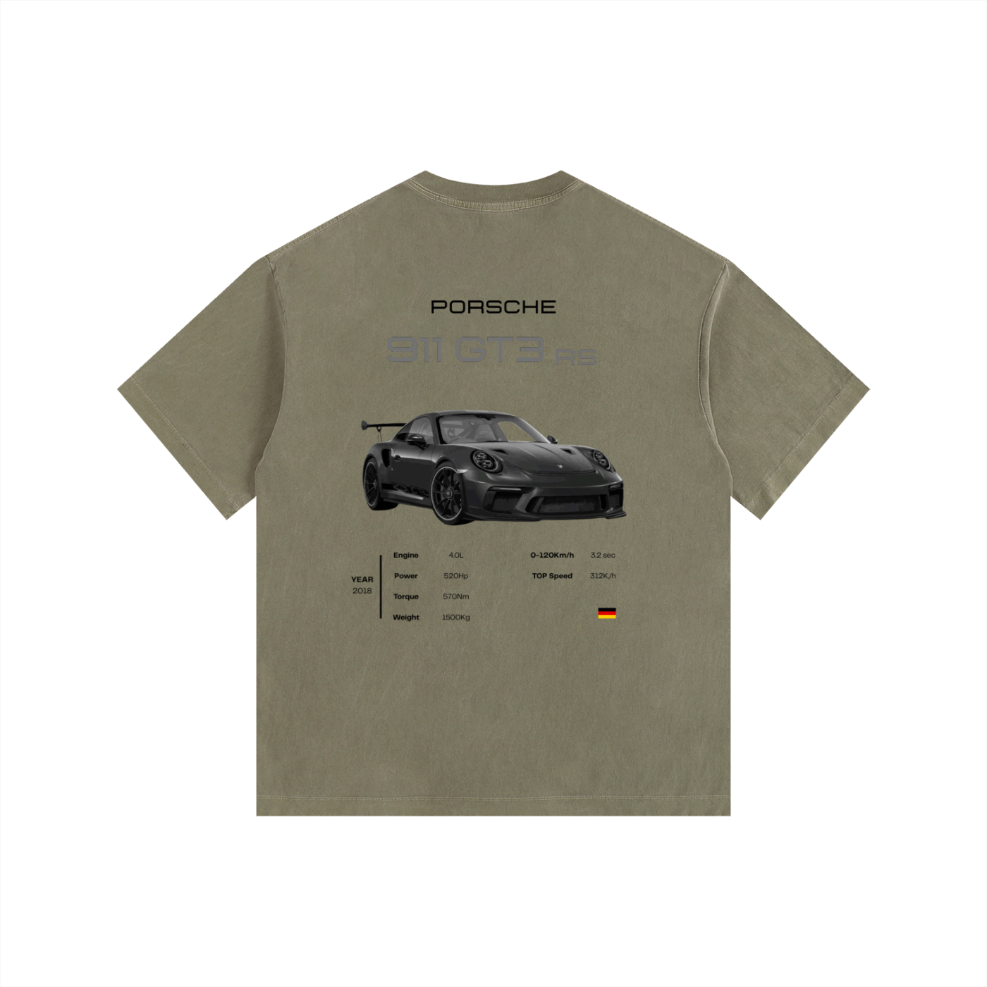 Vintage Washed Oversized GT3RS Tee
