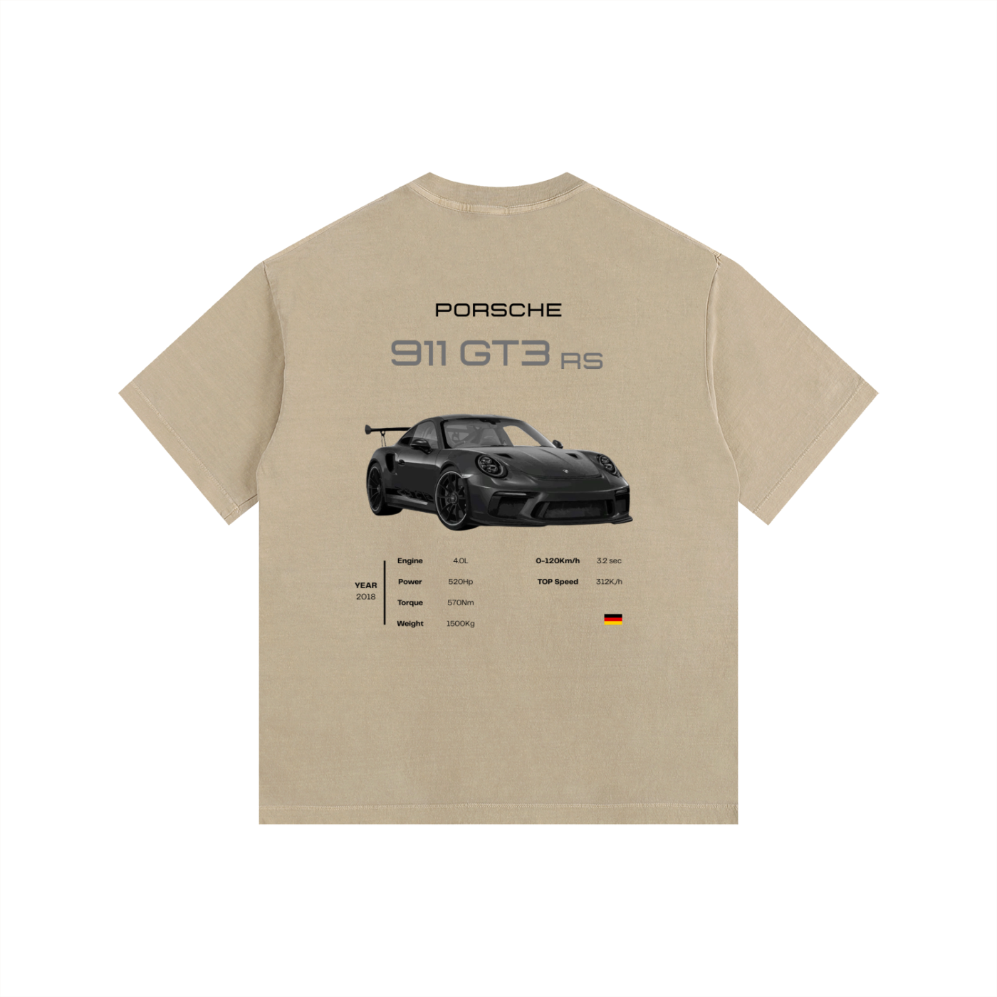 Vintage Washed Oversized GT3RS Tee
