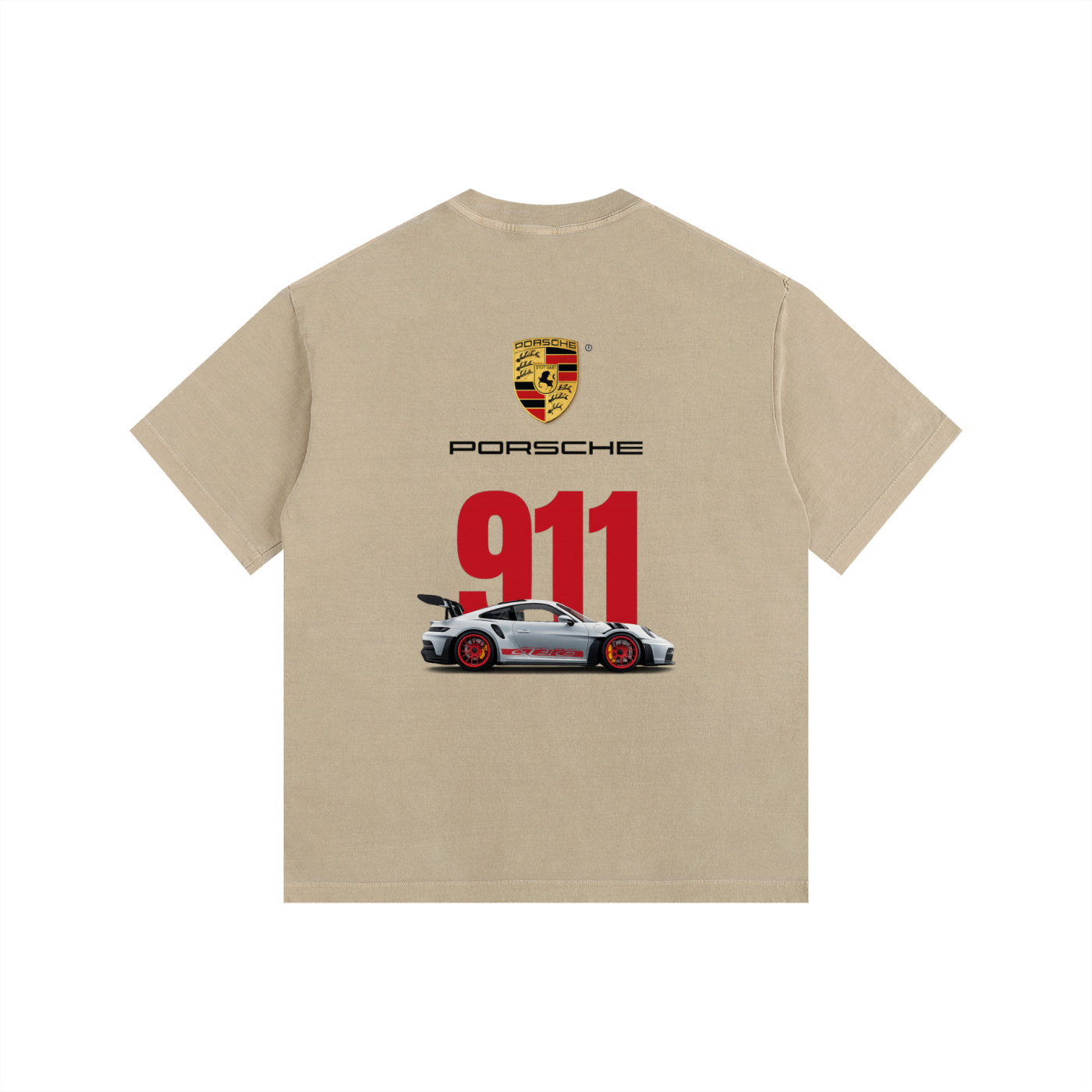 Vintage Washed Porsche 911 Oversized Tee