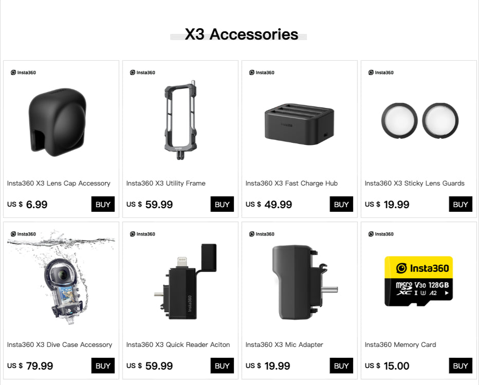 Insta360 X3 - Waterproof 360 Action Camera