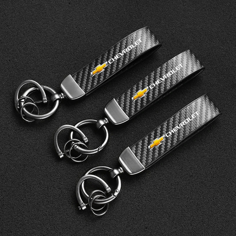 Leather Chevrolet Car Keychain