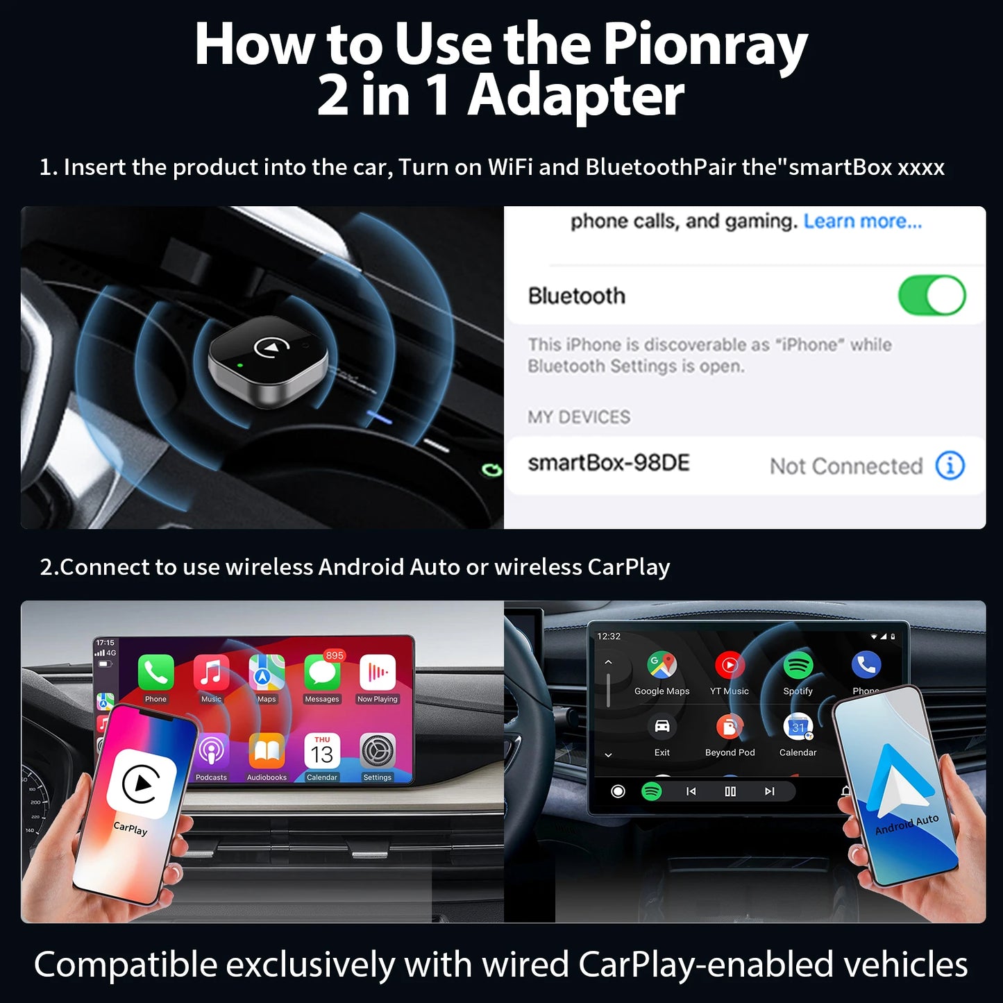 Wireless CarPlay Adapter&Android Auto