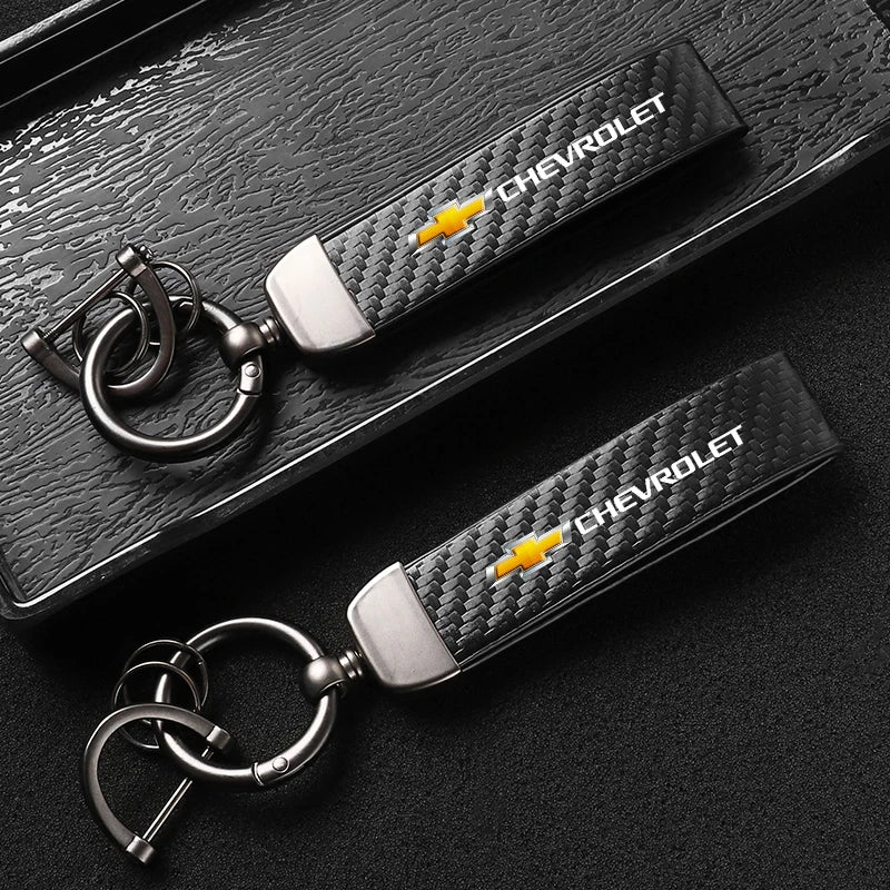 Leather Chevrolet Car Keychain