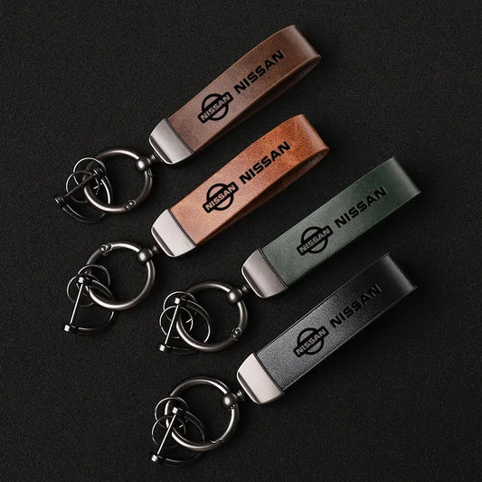 Leather Nissan Car Keychain