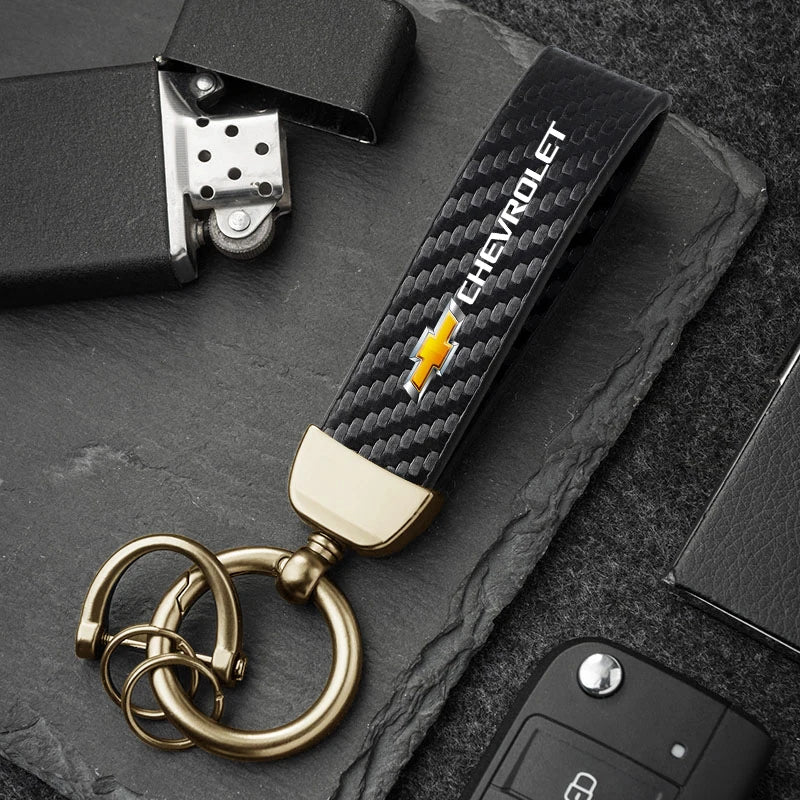 Leather Chevrolet Car Keychain