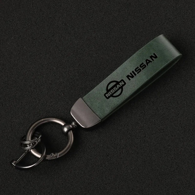 Leather Nissan Car Keychain