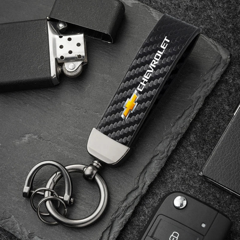 Leather Chevrolet Car Keychain
