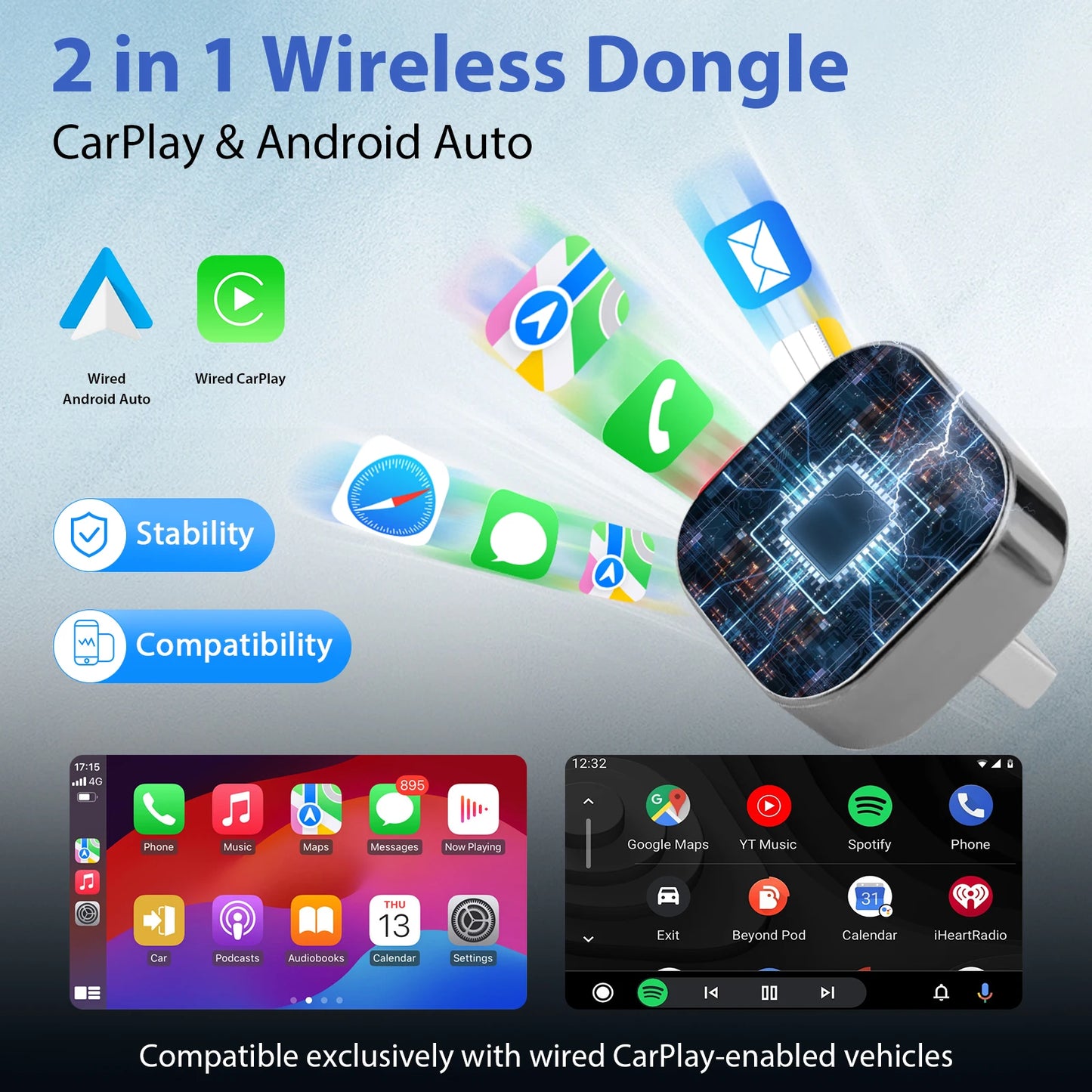 Wireless CarPlay Adapter&Android Auto