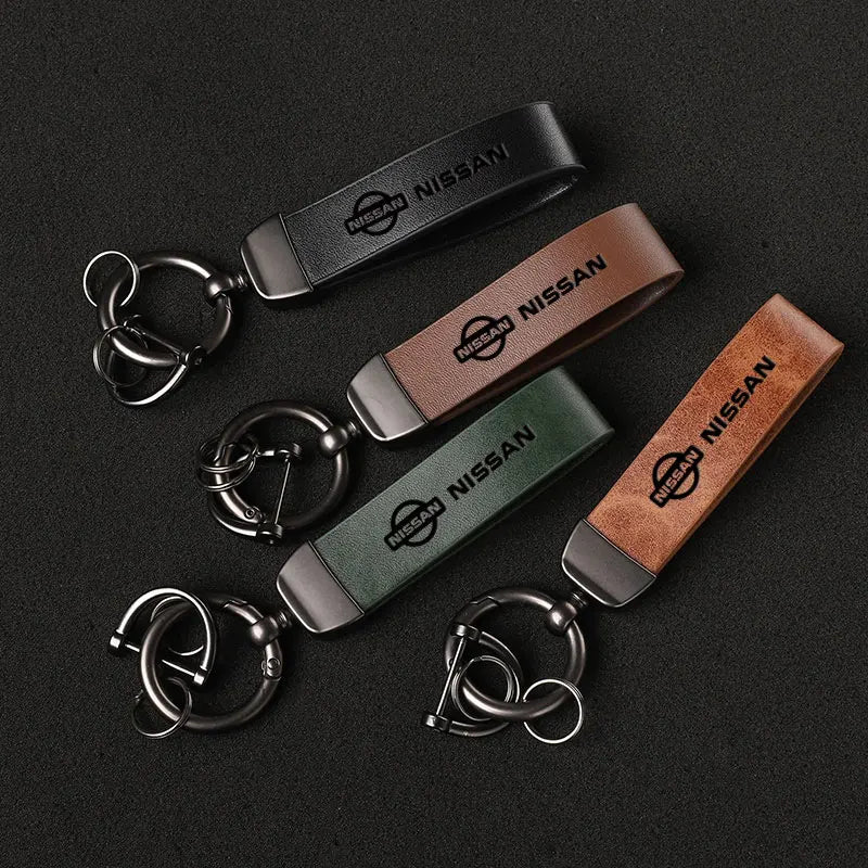 Leather Nissan Car Keychain