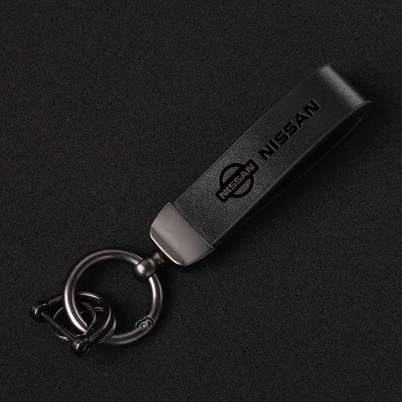 Leather Nissan Car Keychain