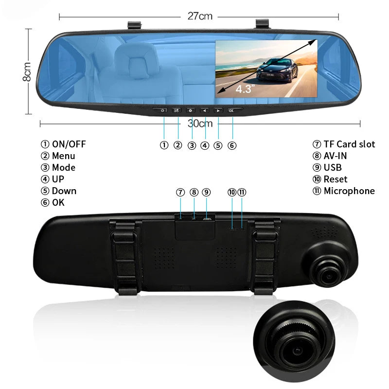 Rearview Mirror With Dual Camera