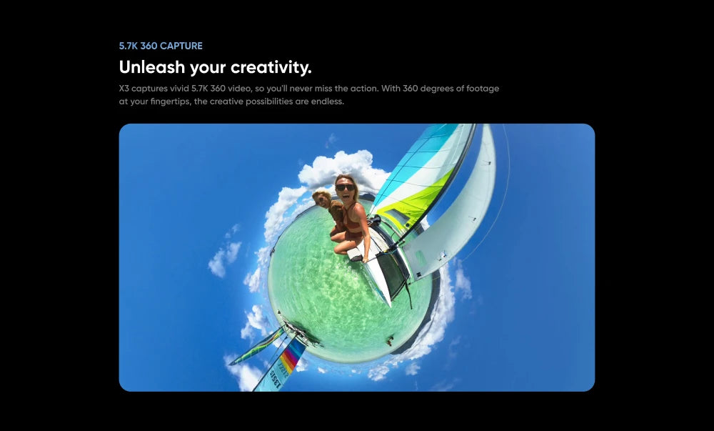 Insta360 X3 - Waterproof 360 Action Camera