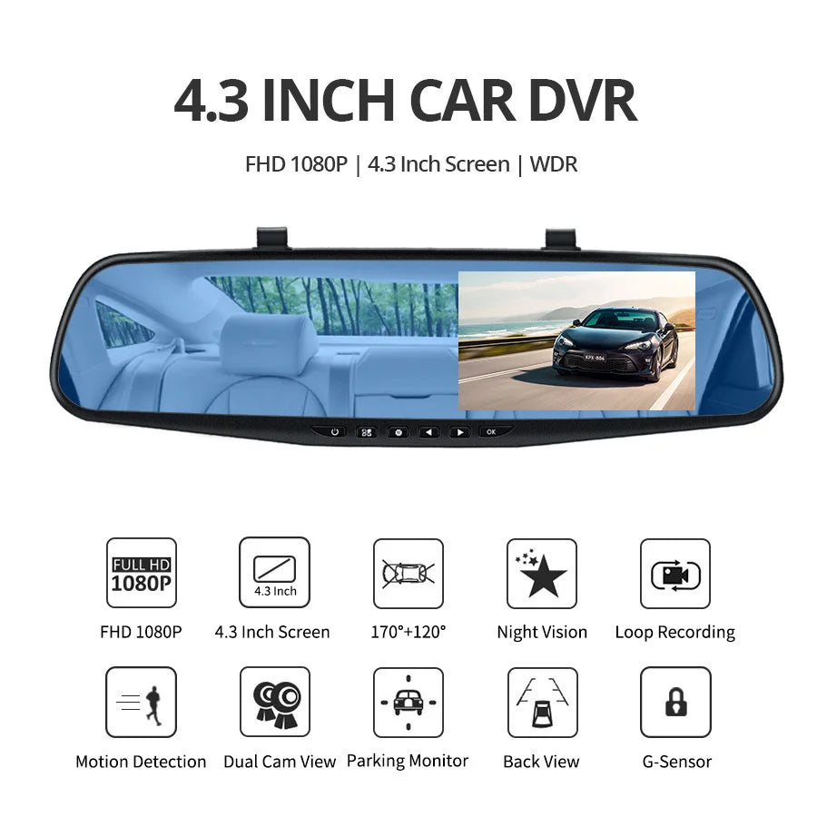 Rearview Mirror With Dual Camera
