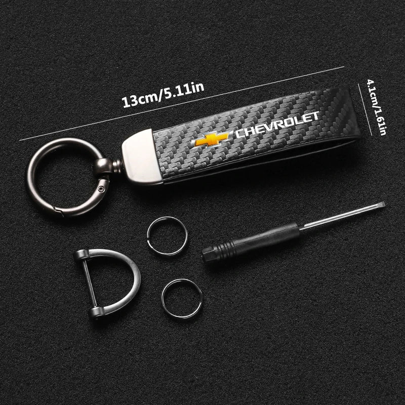 Leather Chevrolet Car Keychain