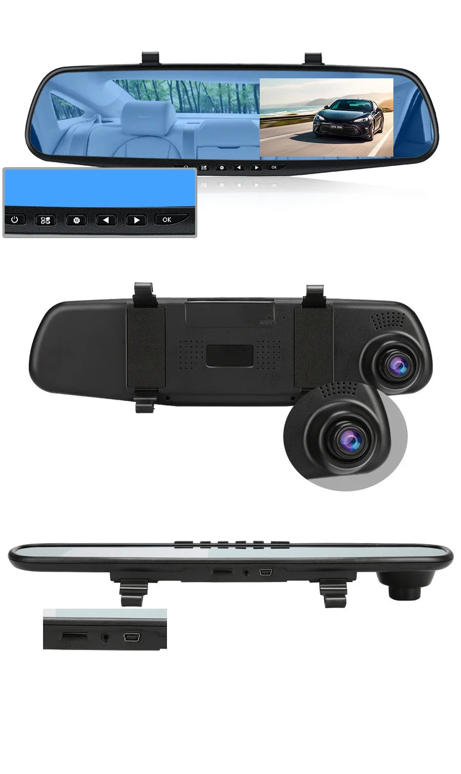 Rearview Mirror With Dual Camera