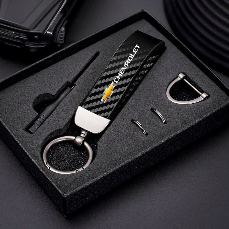 Leather Chevrolet Car Keychain