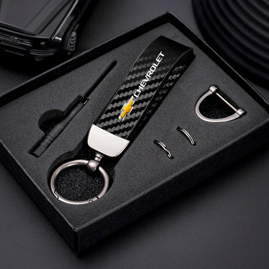 Leather Chevrolet Car Keychain