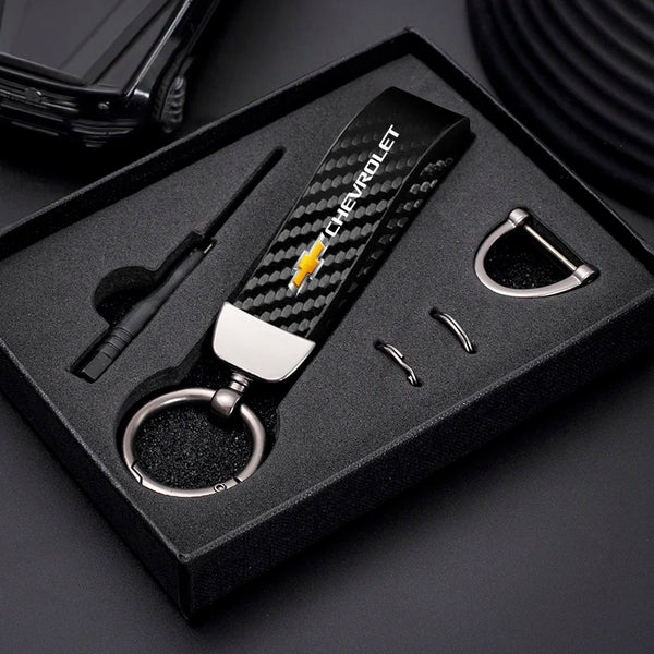 Leather Chevrolet Car Keychain