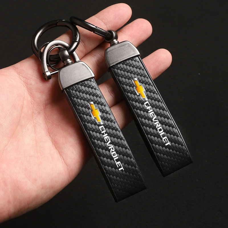 Leather Chevrolet Car Keychain