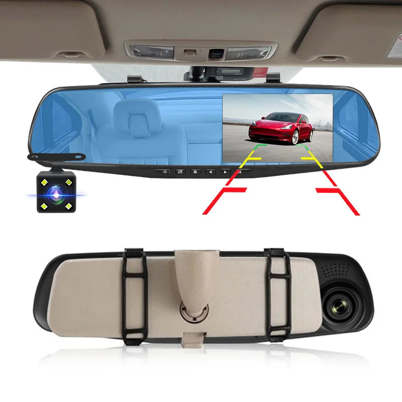Rearview Mirror With Dual Camera