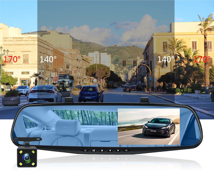 Rearview Mirror With Dual Camera