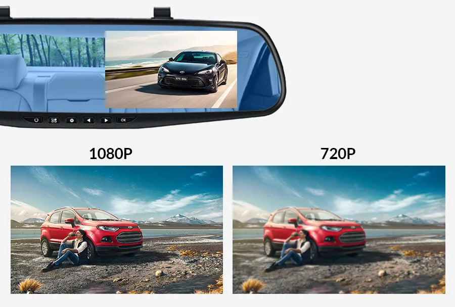 Rearview Mirror With Dual Camera