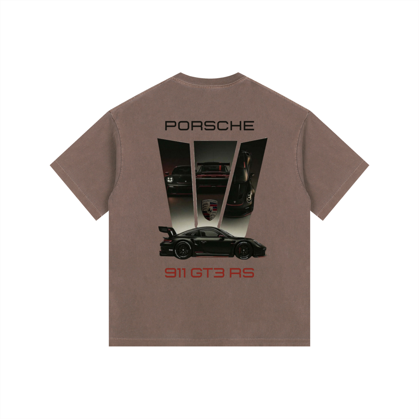 Vintage Washed Oversized Porsche 911 GT3RS Tee