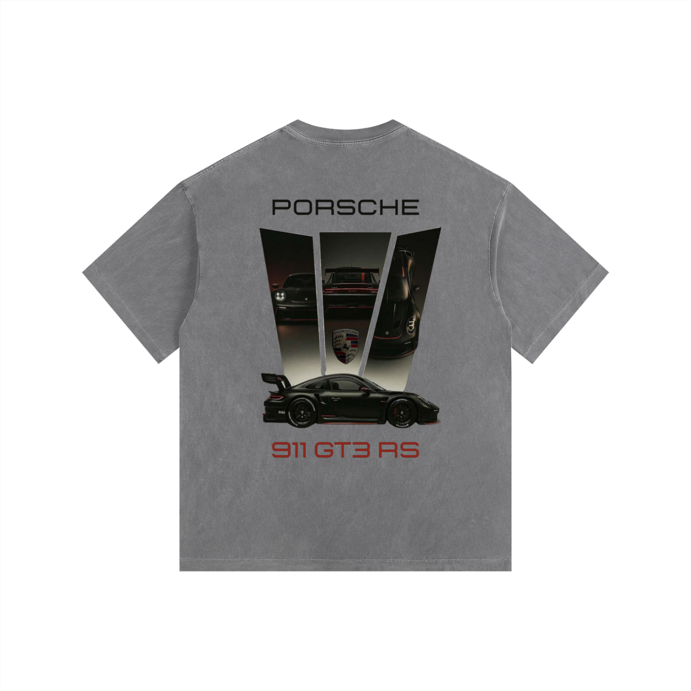 Vintage Washed Oversized Porsche 911 GT3RS Tee