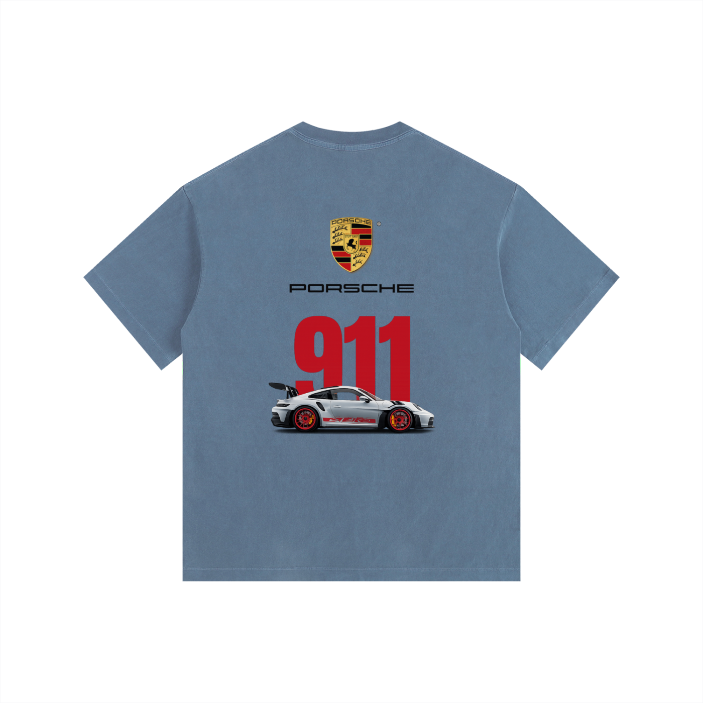 Vintage Washed Porsche 911 Oversized Tee