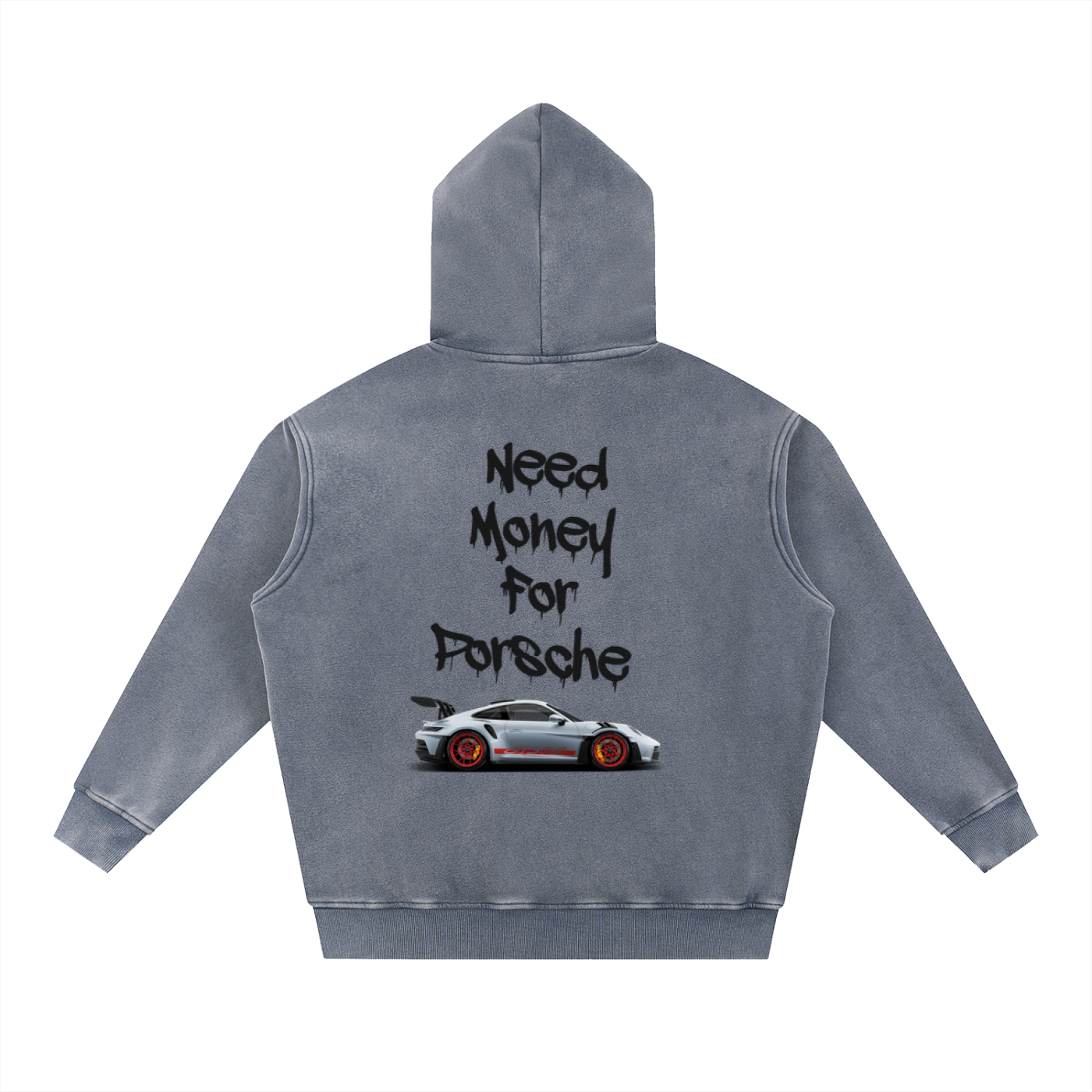 Snow Wash Fleece Oversize Hoodie