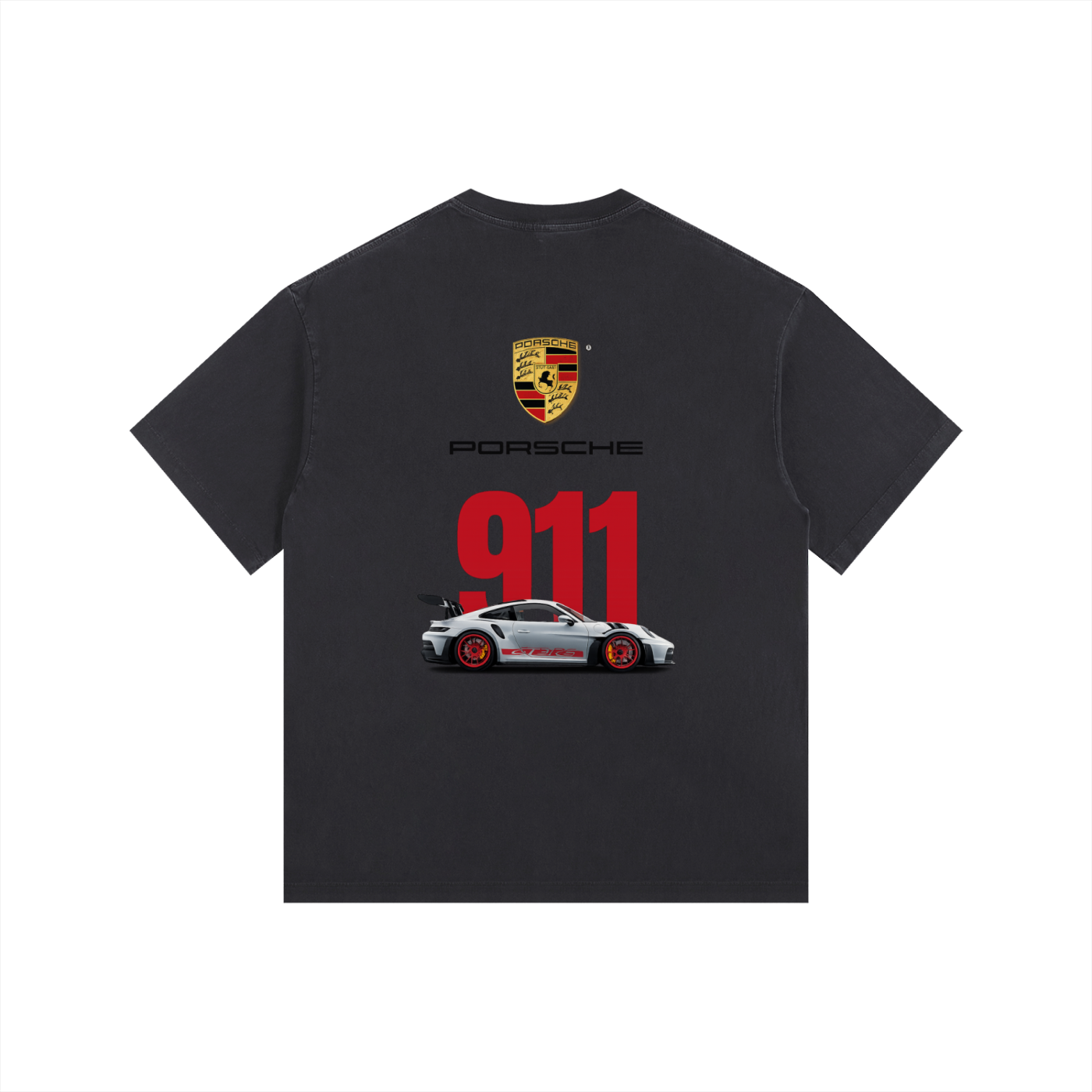 Vintage Washed Porsche 911 Oversized Tee