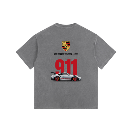 Vintage Washed Porsche 911 Oversized Tee