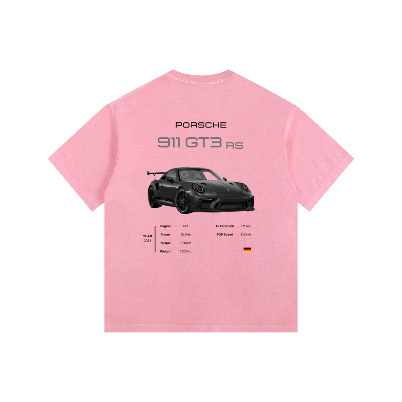 Vintage Washed Oversized GT3RS Tee