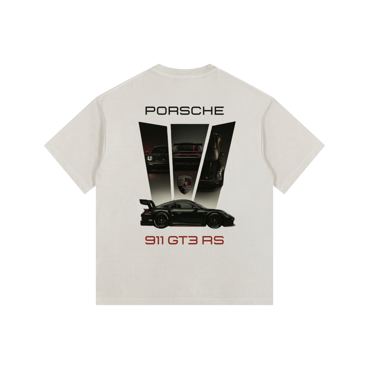 Vintage Washed Oversized Porsche 911 GT3RS Tee