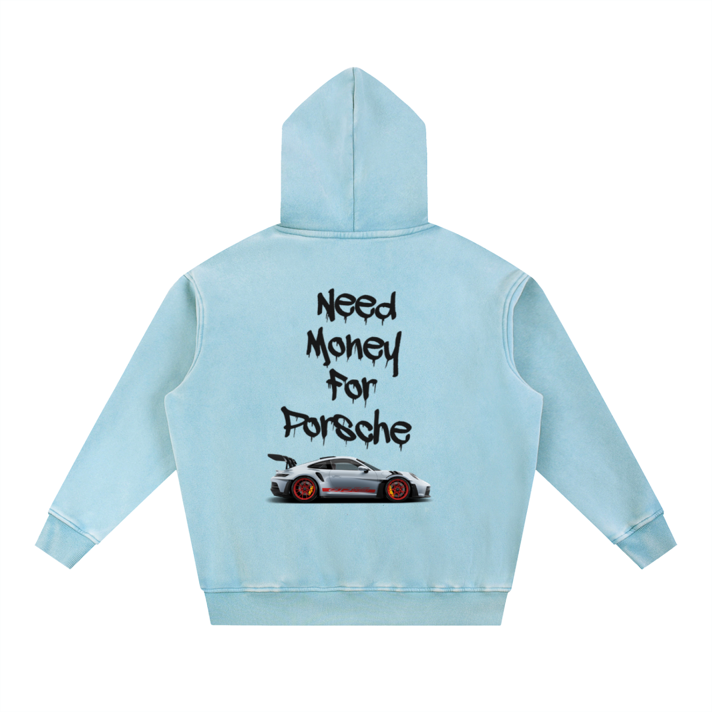 Snow Wash Fleece Oversize Hoodie