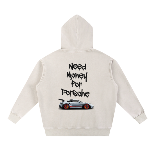 Snow Wash Fleece Oversize Hoodie