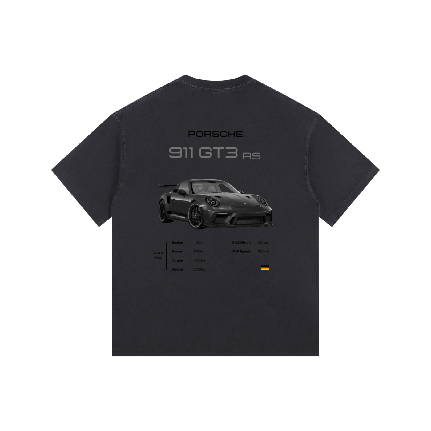 Vintage Washed Oversized GT3RS Tee